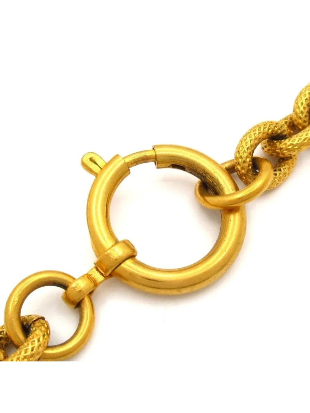 Chanel Necklace Gold CC Logo Lava